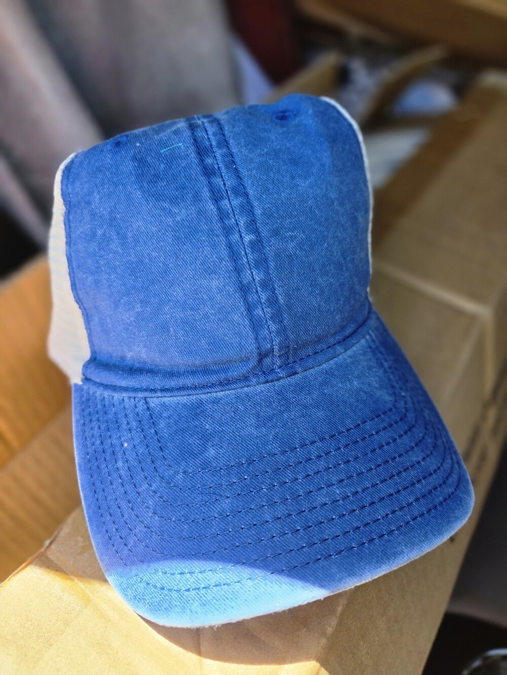 The Game Cream and Blue Trucker Hat